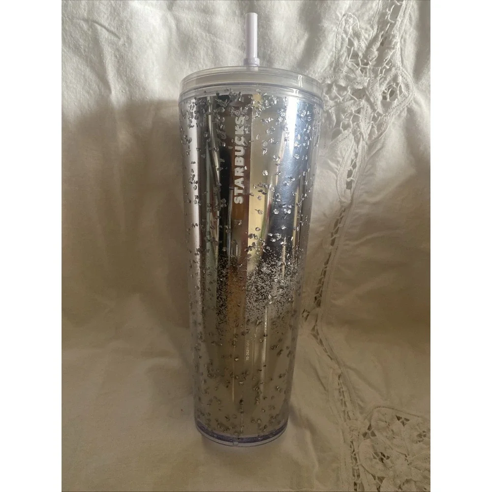 Starbucks Silver Bubbles Design 24oz Venti Tumbler